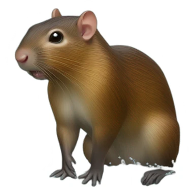 Agouti dans l'eau sticker