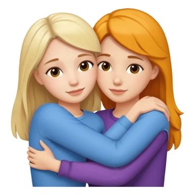 duas meninas lindas, a darem um abraço de amizade sticker