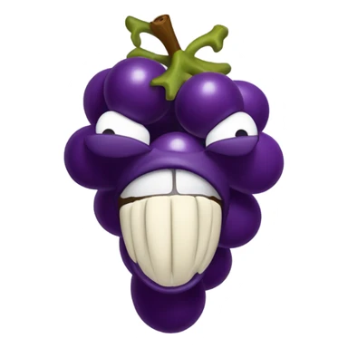 a crazy screaming grape sticker