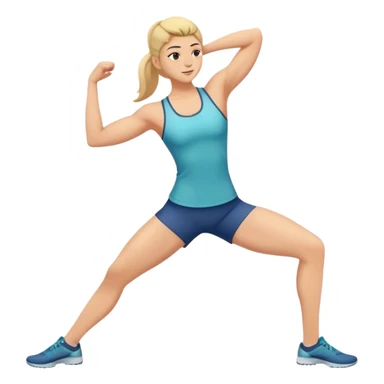 bodybuilder hamstring stretch sticker