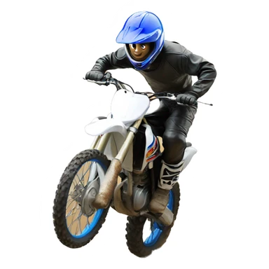 Guy on dirt bike jumping  sticker