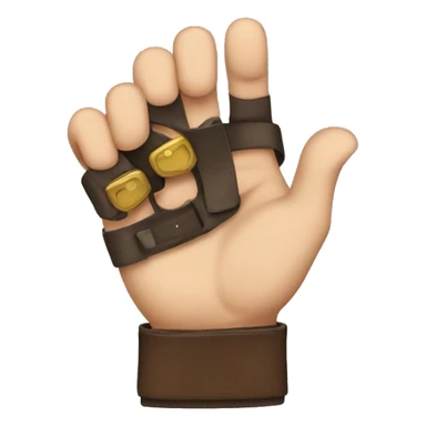 hand holding a belt sticker