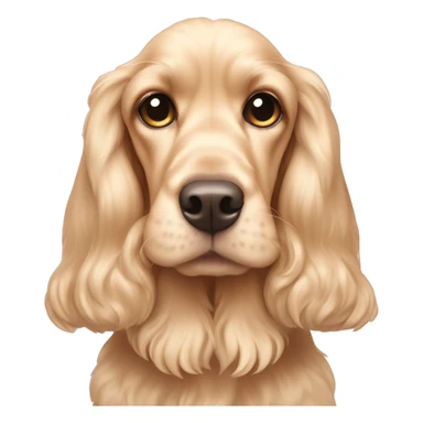 Blond cocker spaniel wearing two light pink sleighbell sticker