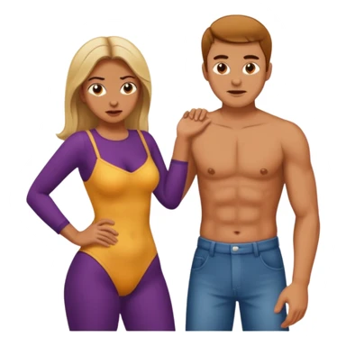 Woman Spanking man sticker