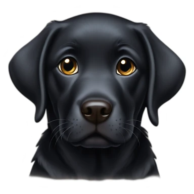 purebred black labrador pup sticker