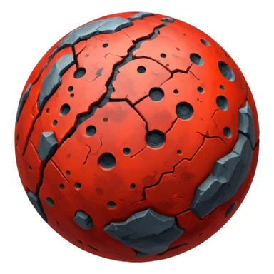 Planet with red spots sticker