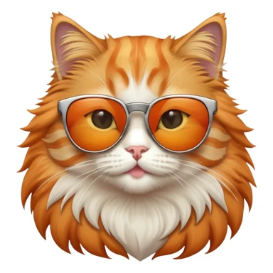 Cat with sunglasses sticker