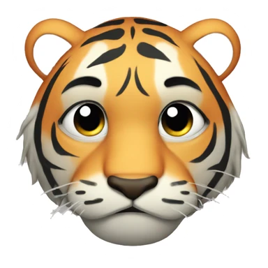 Sad tiger with tears sticker