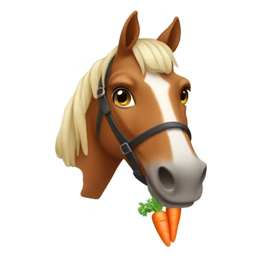 Horse with carrots  sticker