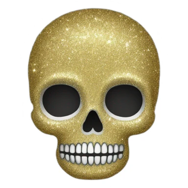 Glitter skull sticker