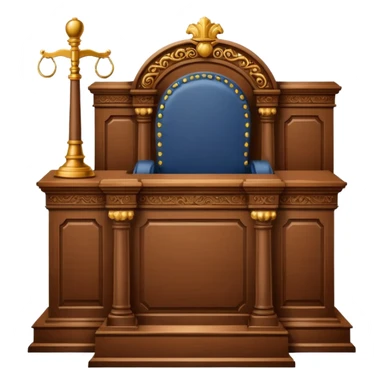 court rostrum with ruler sticker