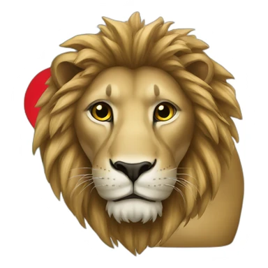 Lion with algeria flag sticker