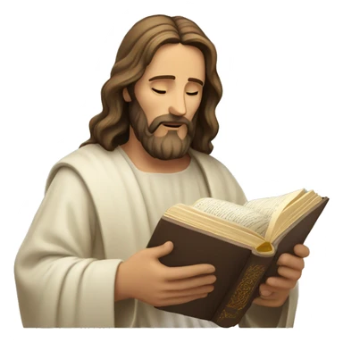Jesus reading the holy bible sticker