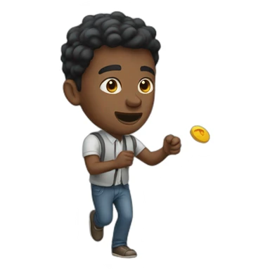 black man taking a shortcut sticker