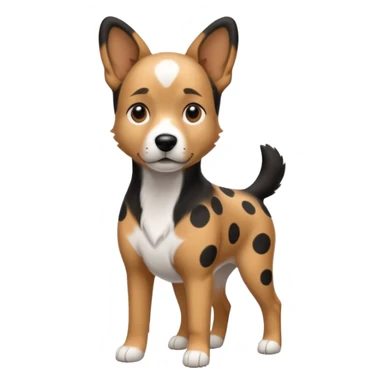 dog with black and white spots sticker