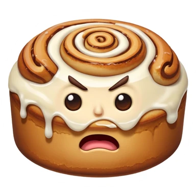 angry cinnamon roll sticker