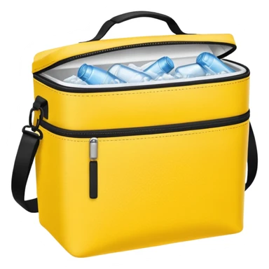 yellow cooler bag sticker