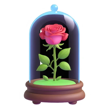 Enchanted rose in glass case from Beauty and the Beast sticker