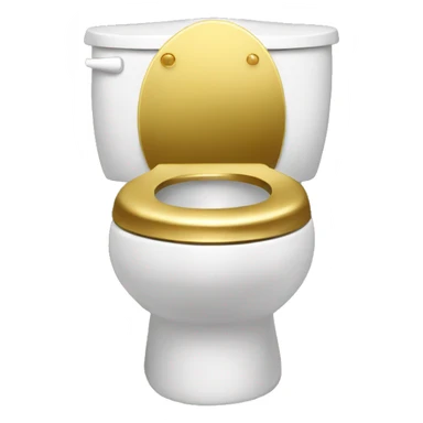 fancy gold and diamond toilet  sticker