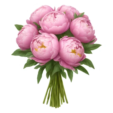 peonies flowers bouquet  sticker