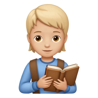 A child with a book  sticker