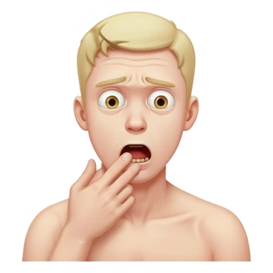 a guy choking himself sticker