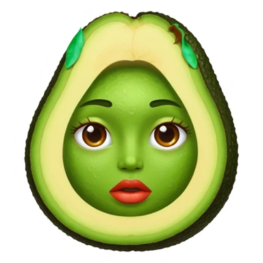 Aguacate labios grandes sticker