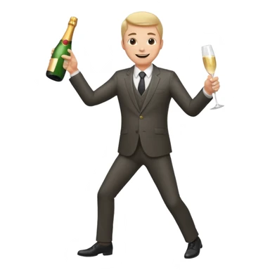 businessman celebrating full body sticker