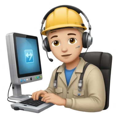 computer technician fixing damage computer sticker