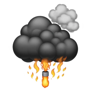 Smoke Bomb – Small black ball releasing a puff of smoke sticker