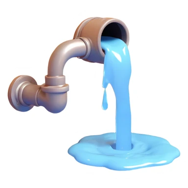 
3D render of a cracked pipe with water dripping from it, Pixar-style, clean and realistic, soft reflections, isolated on white background, professional and colorful

 sticker