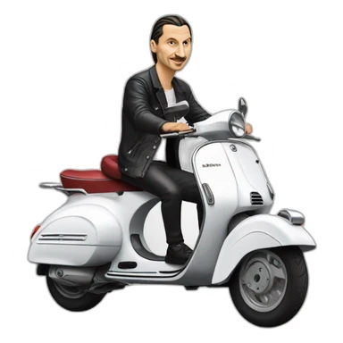 Ibrahimovic sur une vespa sticker