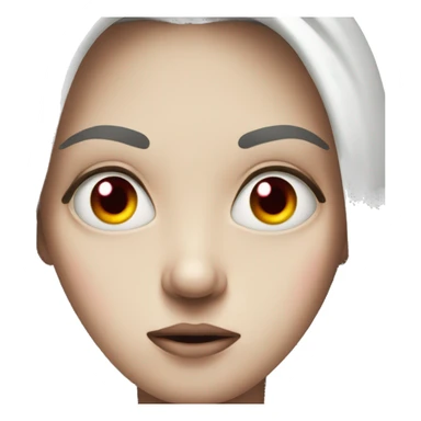 face with red veiny eyes and one eye almost closed sticker