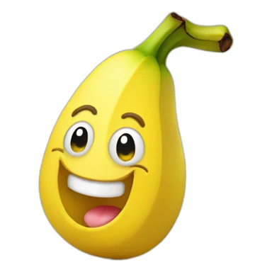 banana with a smile sticker