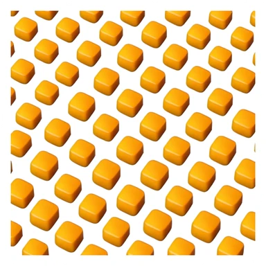 sliced mango cubes arranged in a clean grid pattern, minimal and flat design, bright yellow-orange, isolated on white background, no face, no eyes, no mouth, not a character, no background elements, not cartoon style sticker