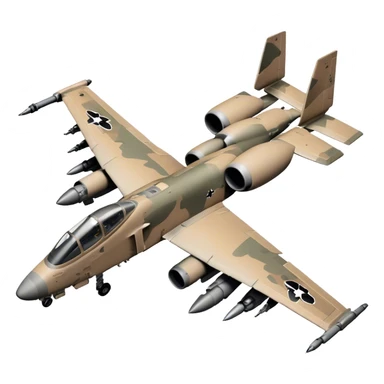 Warthog Jet (A-10 Thunderbolt II) - Fairchild Republic (Model Year: 2022) (Iconic colour: Desert camo) sticker