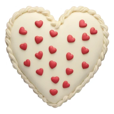 Vintage heart cake sticker