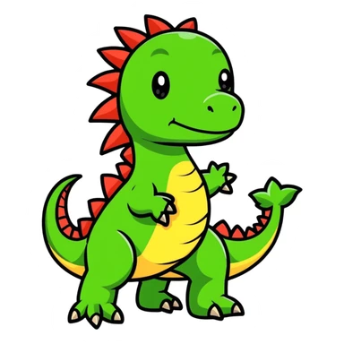 Dinosaur with black and red dreads  sticker