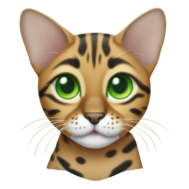 Bengal cat with green eyes sticker