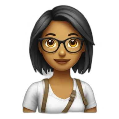 Girl graphic-designer-getting-paid with glasses sticker