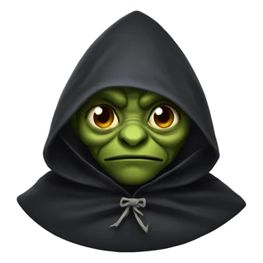 Goblin head, wearing a dark cape, hood sticker