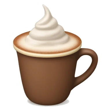 hot coco in a cream colored mug sticker