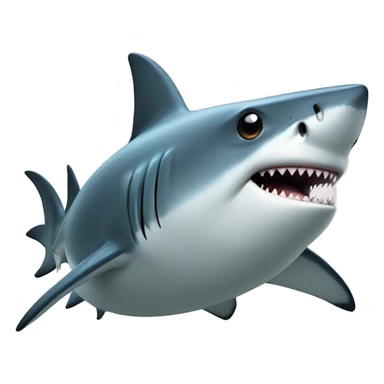 Shark with a top ha sticker