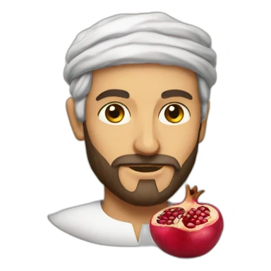 Hafez face as Pomegranate sticker