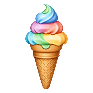 Ice cream cone with 10 scoops sticker