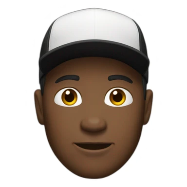 White Man with black snapback sticker