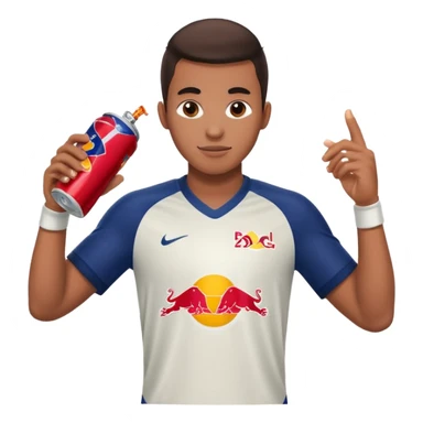 Red bull energy drink imogi for soccer players sticker