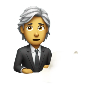 banker with depression sticker