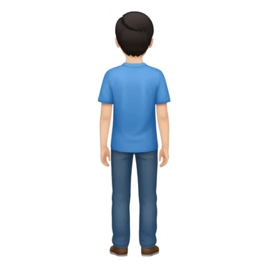 anonymous boy standing ,view from the back sticker