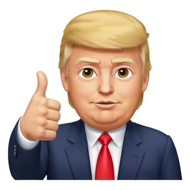 Donald trump giving thumbs up sticker